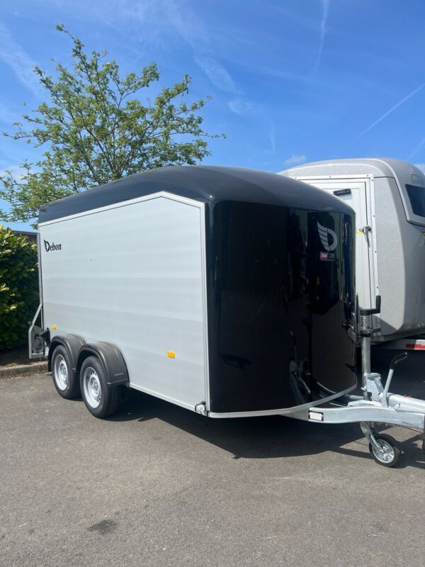 The Debon Roadster C700 Box Van Trailer in Black,