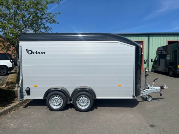 The Debon Roadster C700 Box Van Trailer in Black,