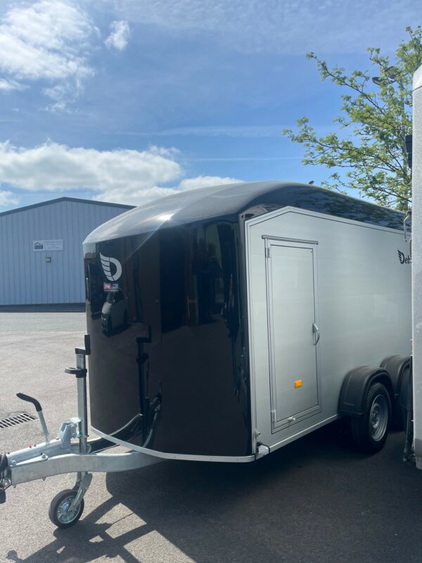 The Debon Roadster C700 Box Van Trailer in Black,